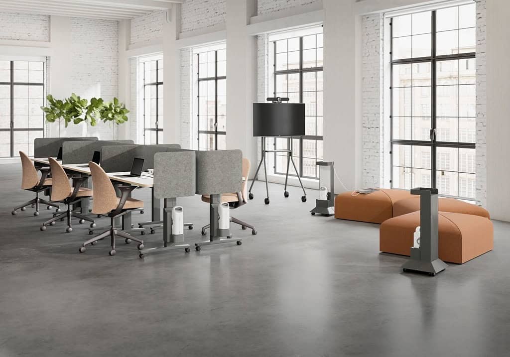 battery powered office desk
